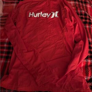 Hurley Vibrant Red Long Sleeve Top